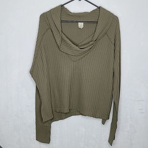 Free People We The Free Waffle Knit Top Size Medium